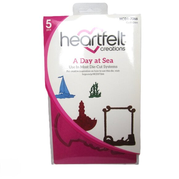 Heartfelt Creations A Day at Sea Craft Dies & Cling Stamps Ocean Lighthouse Rope - Picture 4 of 5